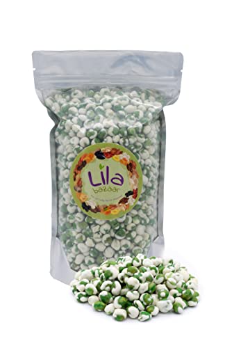 LILA BAZAAR - Wasabi Coated Green Peas 24 oz | Salted, Crunchy and Spicy | Packed in Resealable Bag | Kosher Certified