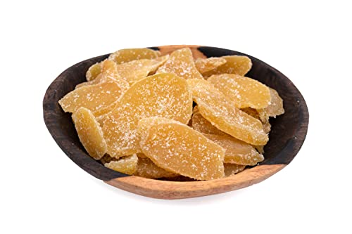 LILA BAZAAR - Dried Crystallized Ginger Slices 2LB | Packed in Resealable Bag