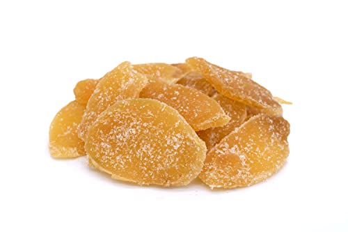 LILA BAZAAR - Dried Crystallized Ginger Slices 2LB | Packed in Resealable Bag