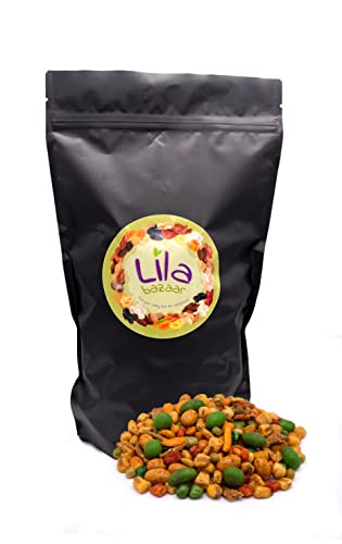 Lila Bazaar Chili Mix Nuts 24 Oz | In Resealable Bag | Chili Peanuts, Chili Crackers, Cajun Sesame Sticks, Cheddar Sesame Sticks