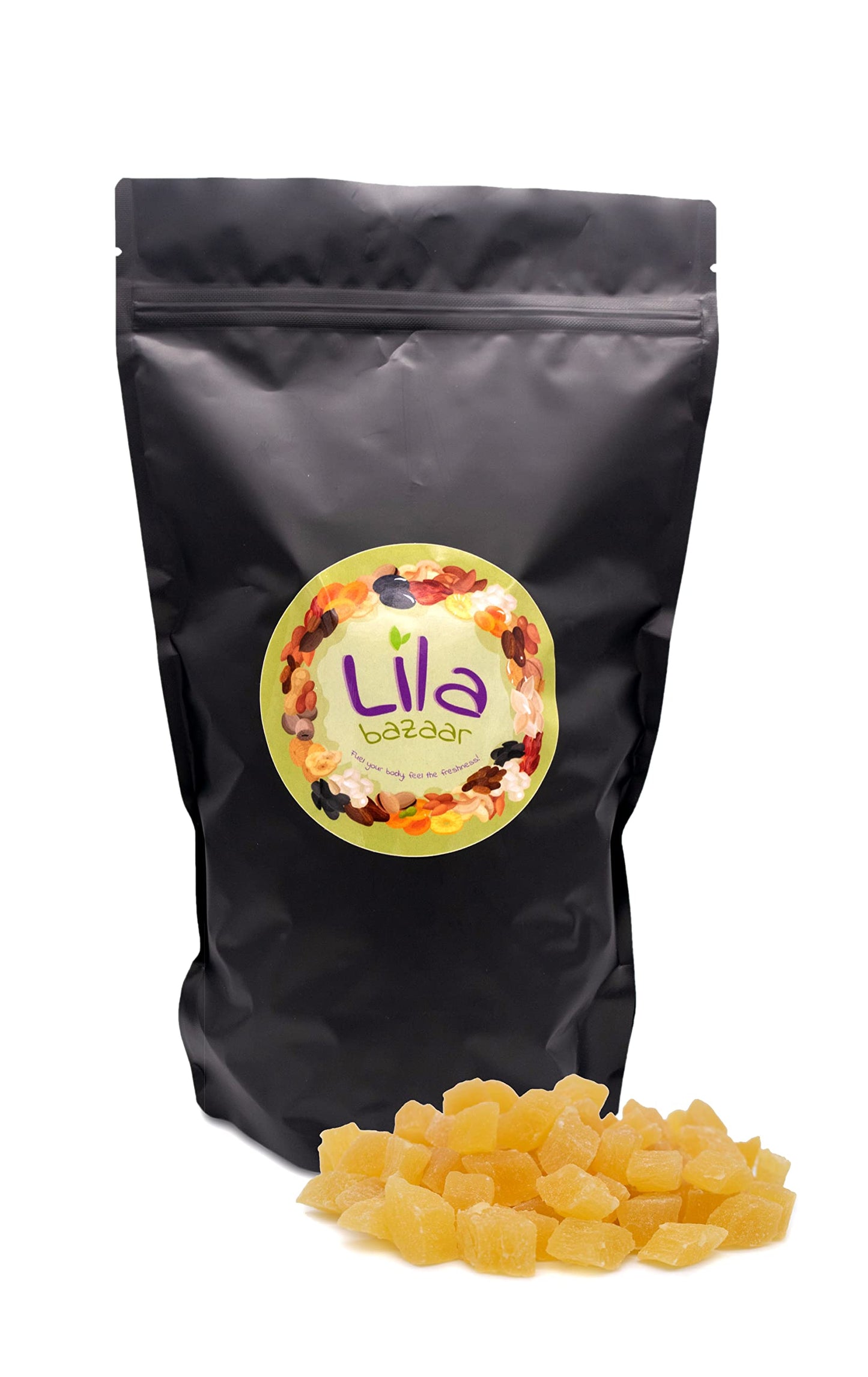 LILA BAZAAR - Dried Pineapple Chunks 2LB | Natural Taste, Fresh and Super Healthy | Packed in Resealable Bag